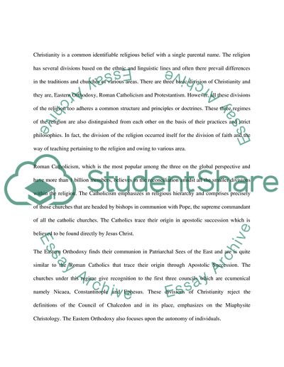 Main Features of Christian Teaching and Practice