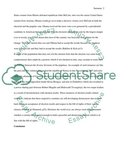 Analysis of Election Results