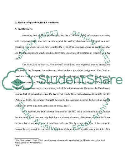The Case Laws in the European Court