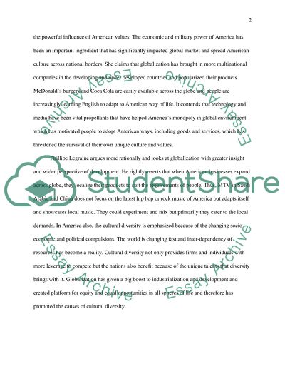 Does globalization threaten cultural diversity