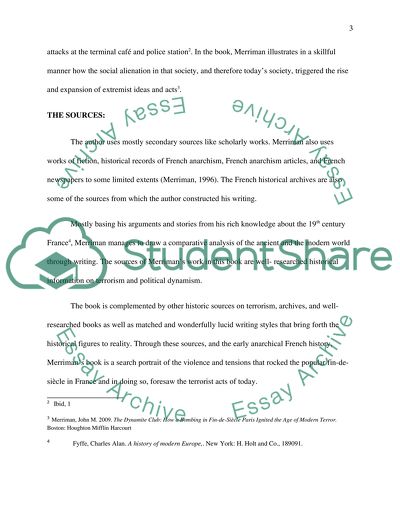 The Dynamite Club by John M Merriman - Analysis