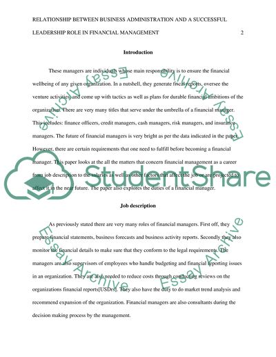 How a Business Admin can lead you into a successful leadership role in financial management