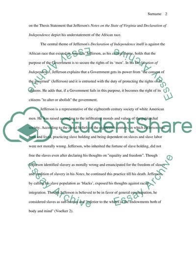 Investigating Jeffersons Definition of Equality