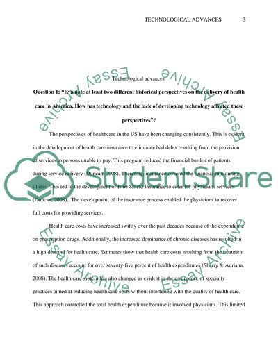 Technological Advances in Health Care in America