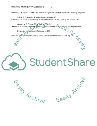 Critically think about the drop in crime in the US at the end of the nineties