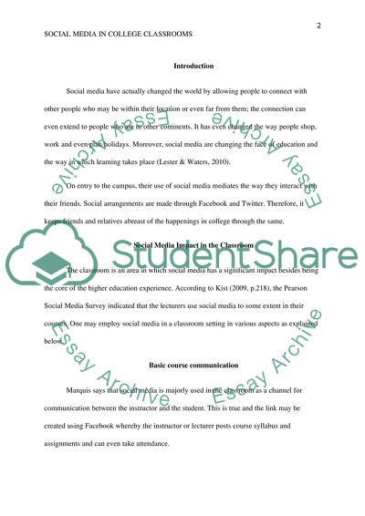 Social Media in College Classrooms