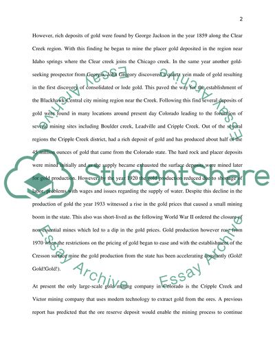 Discovery of Gold in Colorado