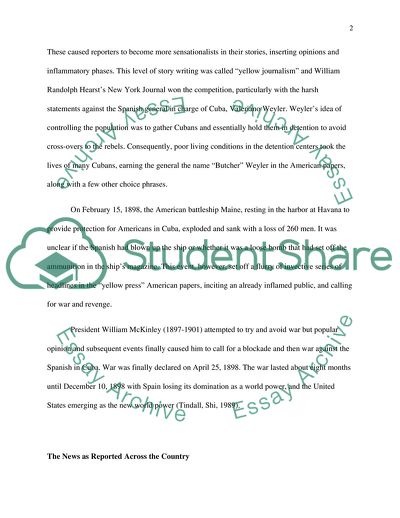 Viewpoint of the American People as Described by the American Newspapers of the Time