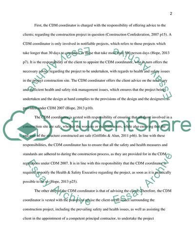 Quality and Safety Management: Duties and Powers of the CDM Coordinator and Proposed Changes