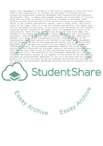 How Supply Chain Management Relates to Quality