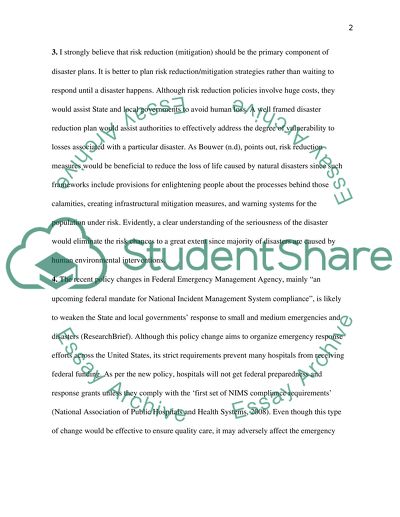 Disaster Management: Planninig for emergencies NIMS