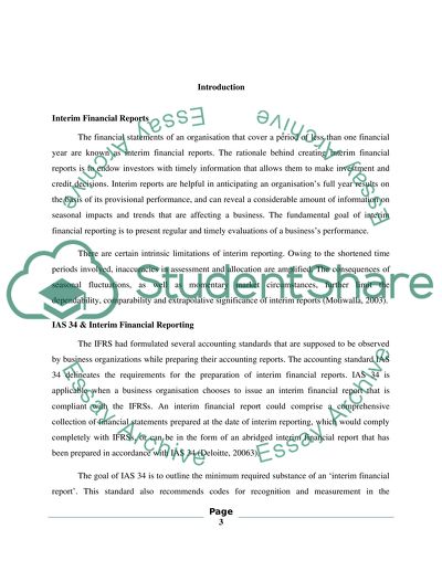 Interim Financial Reporting