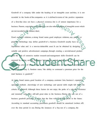 Example of an asset that is NOT recorded on a Balance Sheet