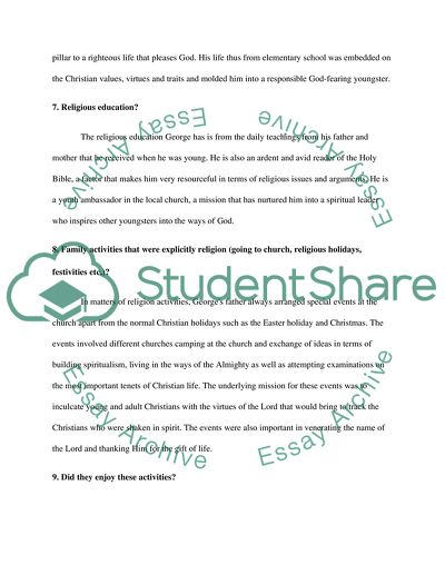 Religious Interview with a Protestant