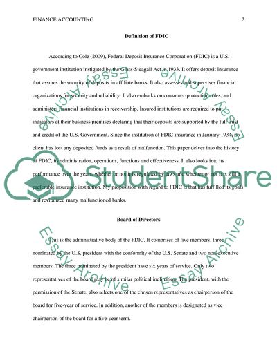 Federal Deposit Insurance Corporation- Definition, Board of Directors, History, Performance
