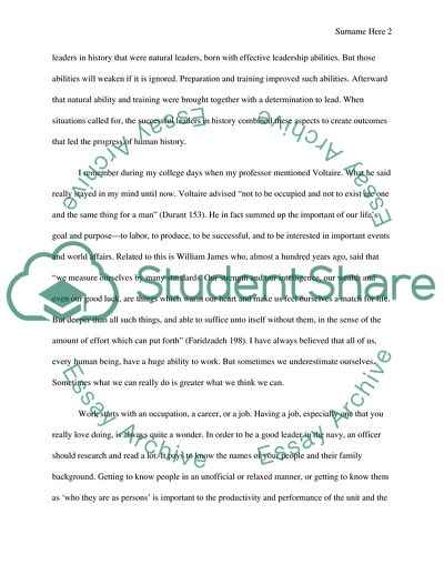 Life and Leadership in the Navy