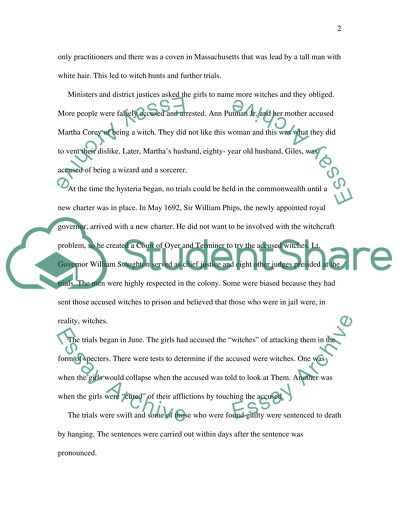 Stefko, Salem Witchcraft Trials