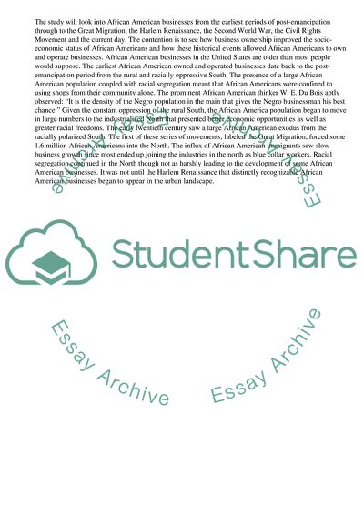 African American Business Development and Racial Freedoms