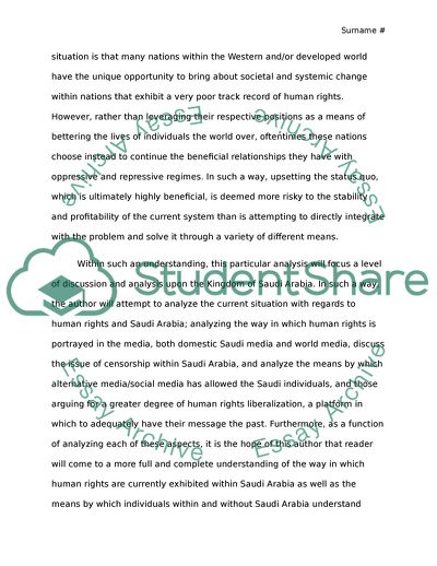 Human Rights in Saudi Arabia