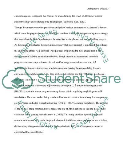 Treatment of Alzheimers Disease