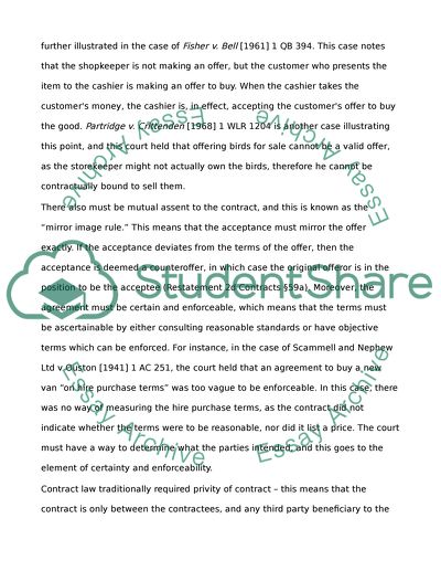 Contract Law Act in the UK