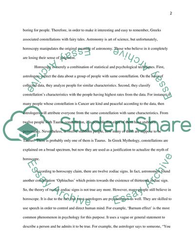 The Myth of Horoscope Is Not True