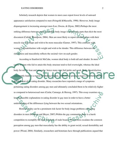 Gay Men and Their Eating Disorders