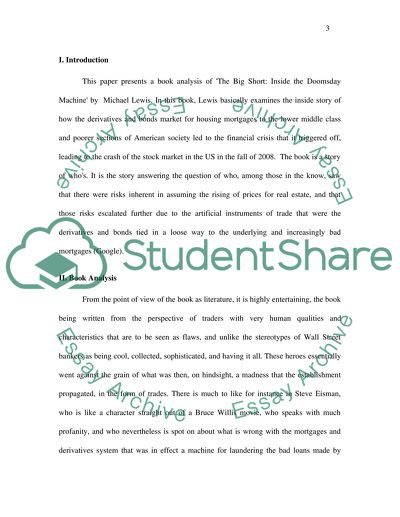 The Big Short: Inside the Doomsday Machine by Michael Lewis