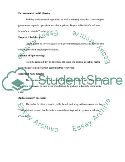 Careers in health care industry