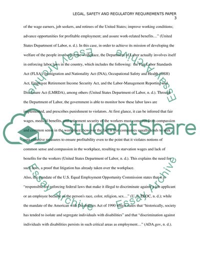 Legal, Safety, and Regulatory Requirements Paper