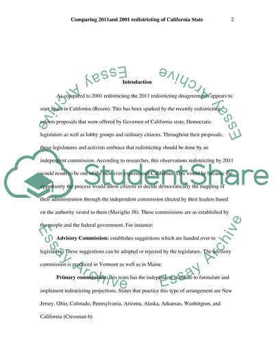 Comparing 2011 and 2001 Redistricting of California State