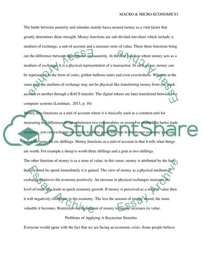 Austerity and Stimulus Dispute