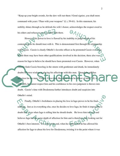 Othello paper The heroism of othello