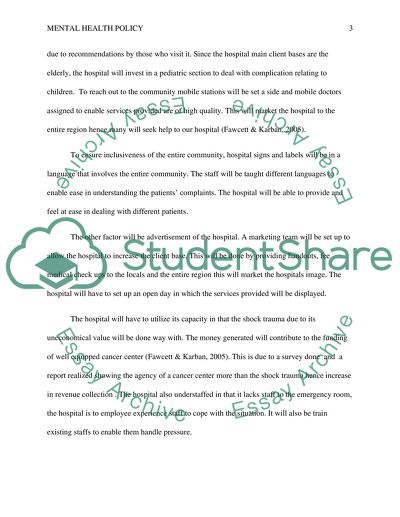 Mental Health Policy