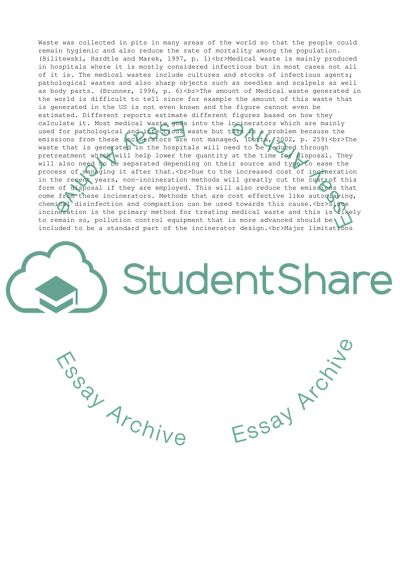 Case study for waste management