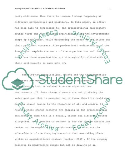 Organizational Context of the Companies