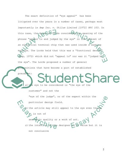 The Expansion of the Eye Appeal Rule