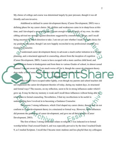 Own career development