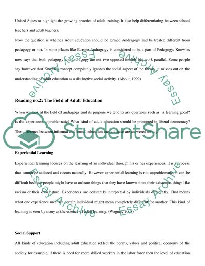 Foundations of Adult Education
