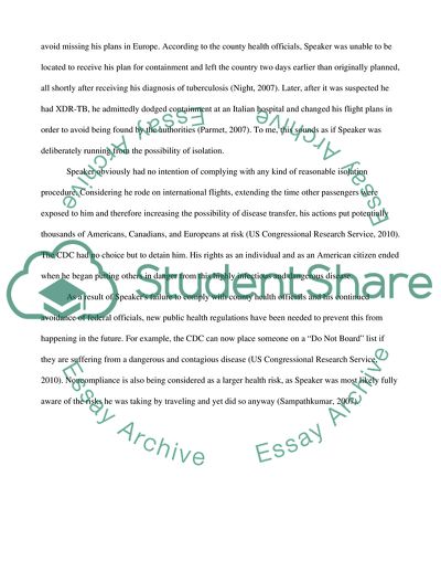 Individual Rights and Infectious Disease