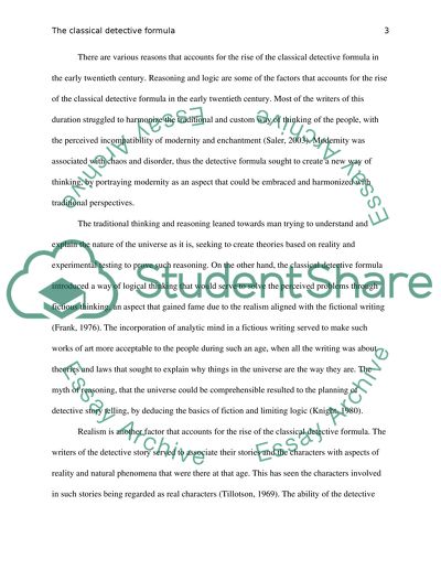 The Classical Detective Formula