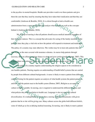 Globalization and Healthcare