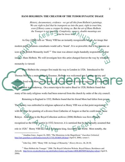 Hans Holdbein: the creator of the Tudor Dynastic image