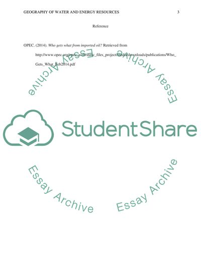 Geography of water and energy resources