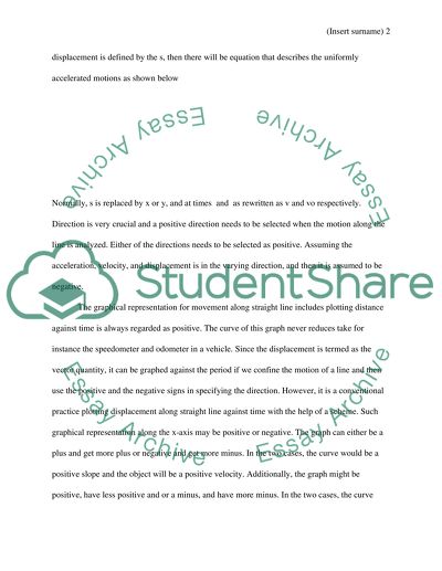 Uniformly Accelerated Motion