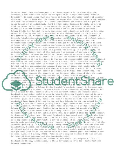 Governor Deval Patrick-Commonwealth of Massachusetts