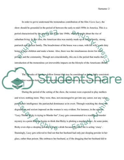 The Role of Women in the First Season of I Love Lucy