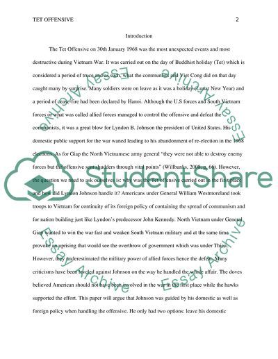 Lyndon Johnson and how he handle the Tet offensive