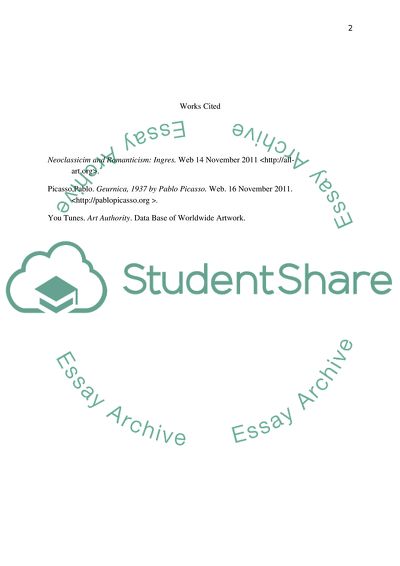 Pablo Picasso, Les Demoiselles dAvignon vs Ingres, Grand Odilesque