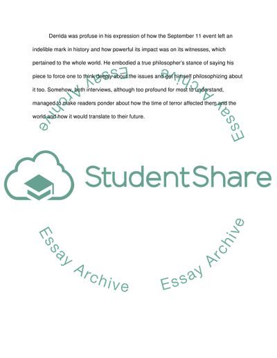 Philosophy in a Time of Terror